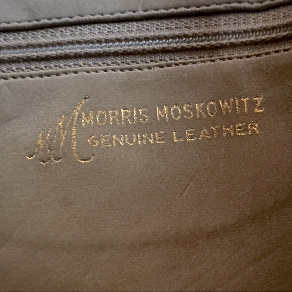 Morris Moskowitz Brown Woven Leather Bag - Picture 3 of 5